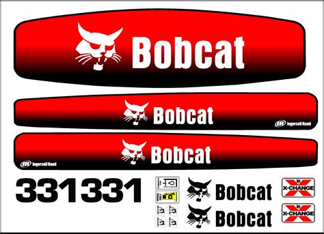 331 excavator replacement decal kit. Fits bobcat 331  